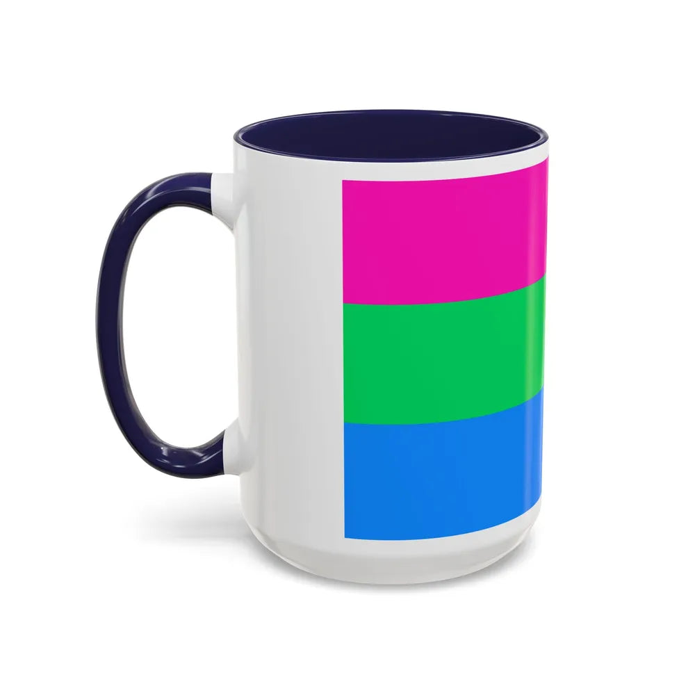 Polysexuality Pride Flag - Accent Coffee Mug-Go Mug Yourself