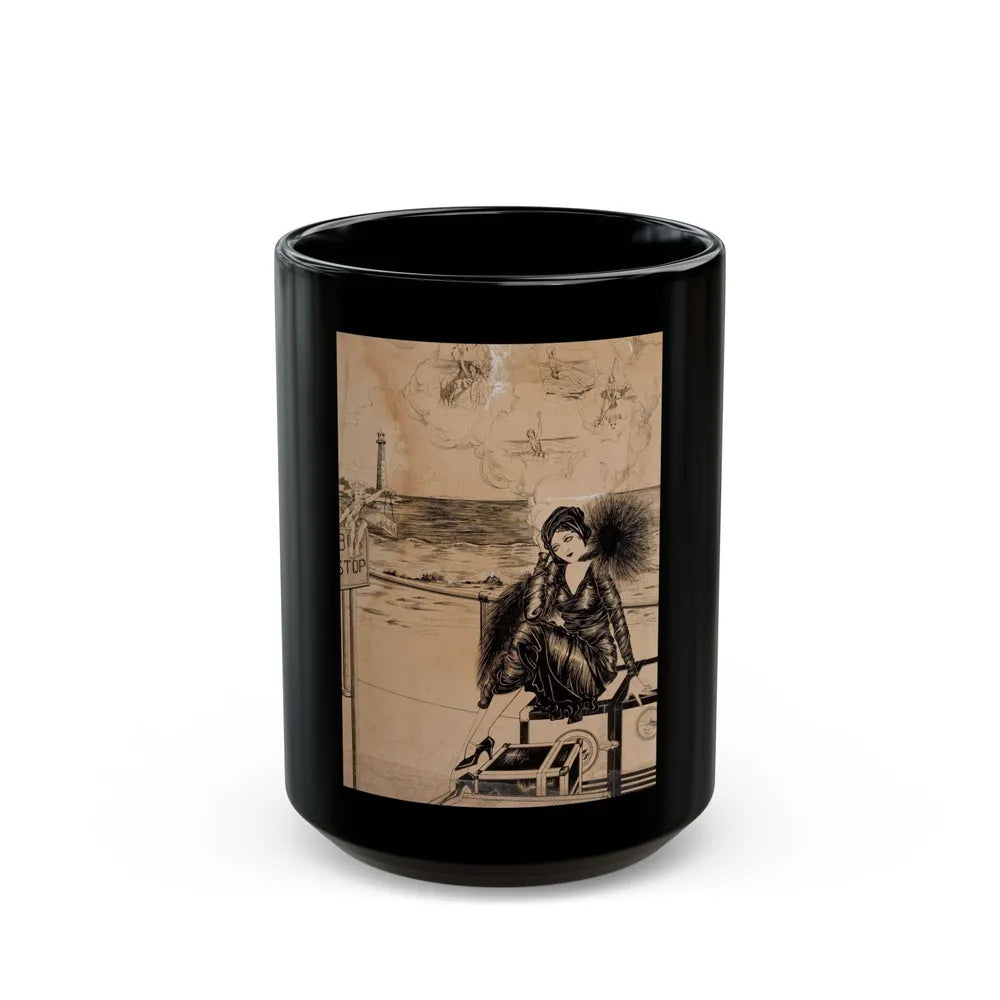 Bus Stop - Black Coffee Mug-15oz-Go Mug Yourself