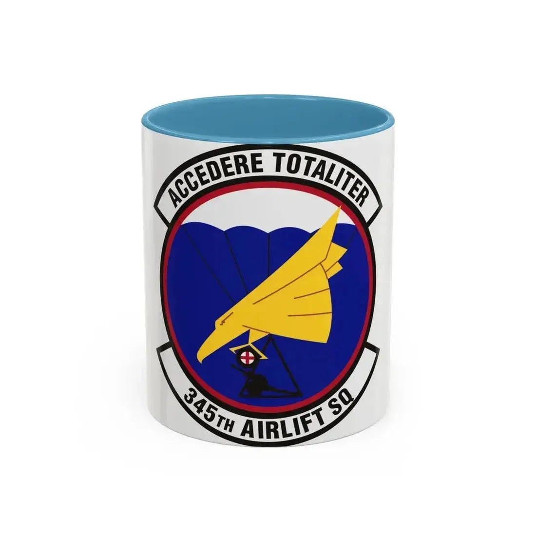 345th Airlift Squadron (U.S. Air Force) Accent Coffee Mug 11oz Light Blue - Go Mug Yourself