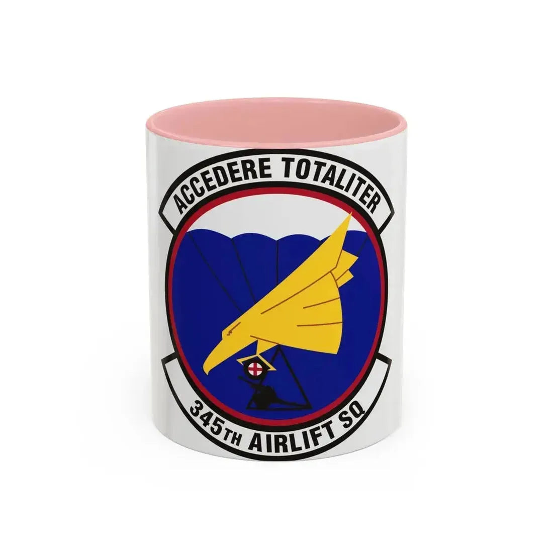 345th Airlift Squadron (U.S. Air Force) Accent Coffee Mug 11oz Pink - Go Mug Yourself