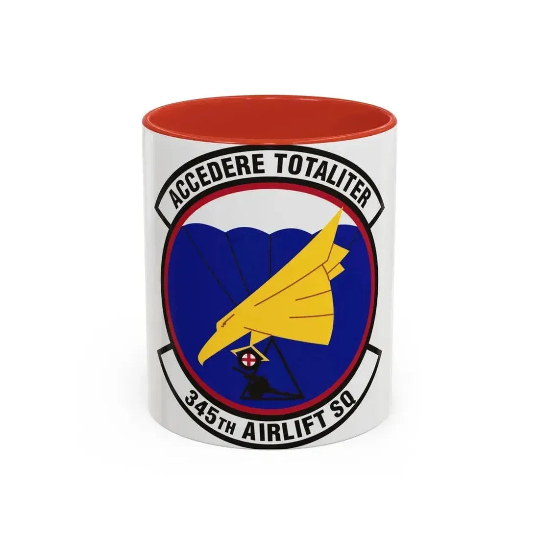 345th Airlift Squadron (U.S. Air Force) Accent Coffee Mug 11oz Red - Go Mug Yourself