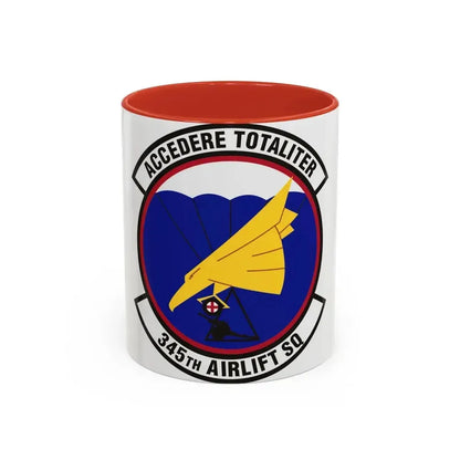 345th Airlift Squadron (U.S. Air Force) Accent Coffee Mug 11oz Red - Go Mug Yourself
