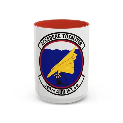 345th Airlift Squadron (U.S. Air Force) Accent Coffee Mug 15oz Red - Go Mug Yourself
