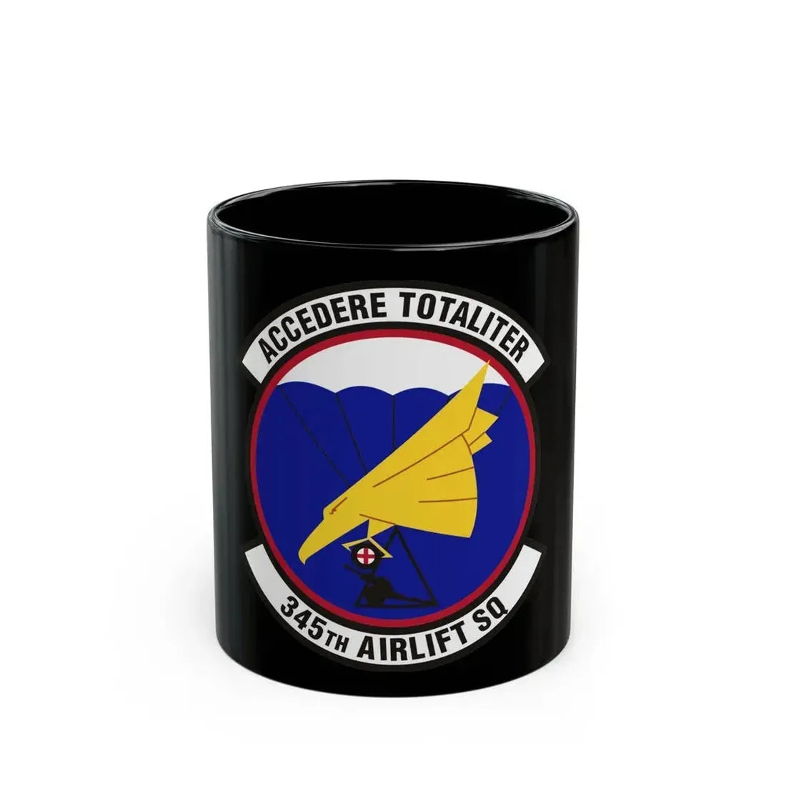 345th Airlift Squadron (U.S. Air Force) Black Coffee Mug - Go Mug Yourself