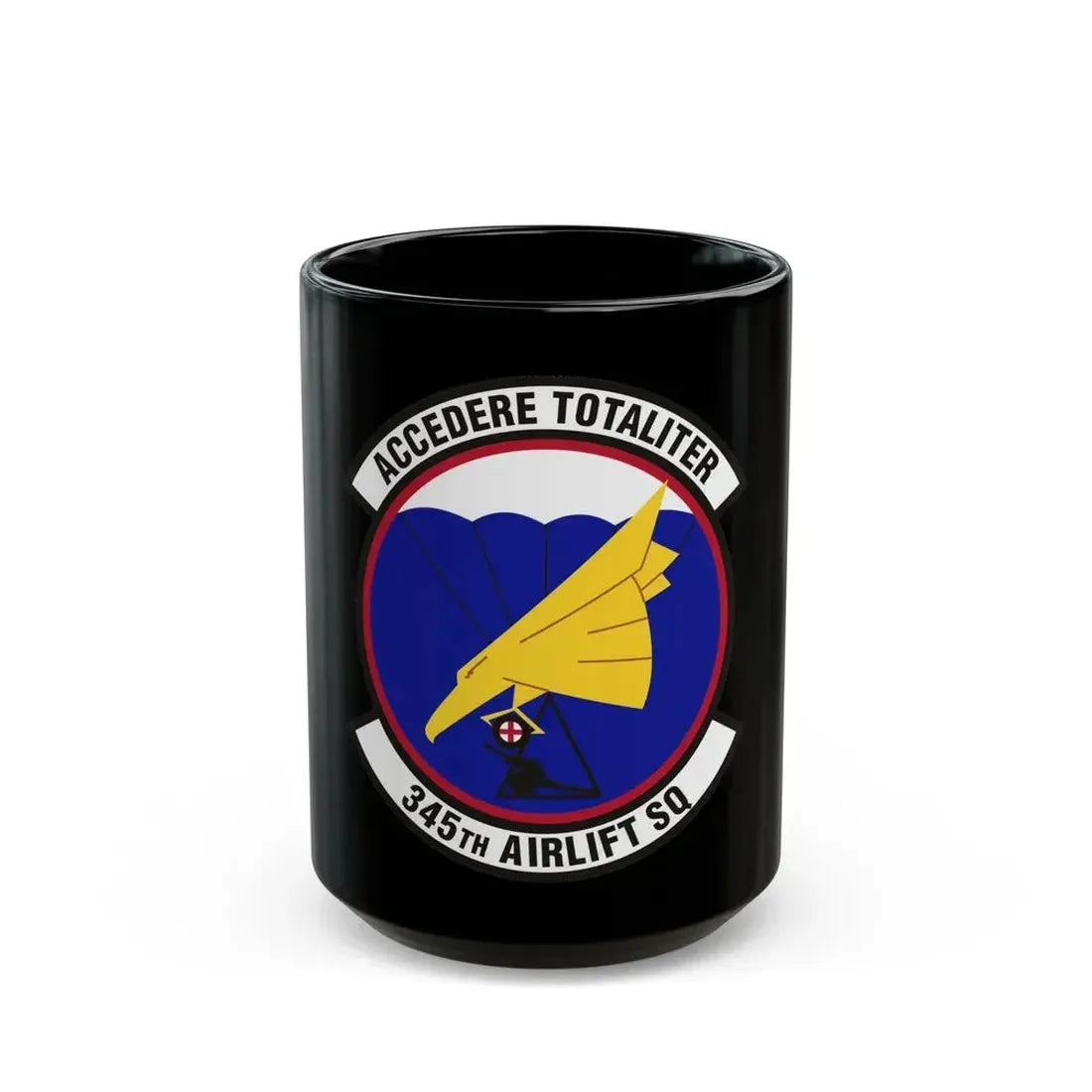 345th Airlift Squadron (U.S. Air Force) Black Coffee Mug - Go Mug Yourself