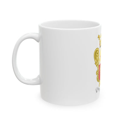Historical Coat of Arms of French Prince of Andorra - White Coffee Mug