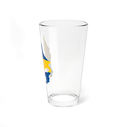 Flag-map of Sweden 1645 (Sweden) Pint Glass 16oz