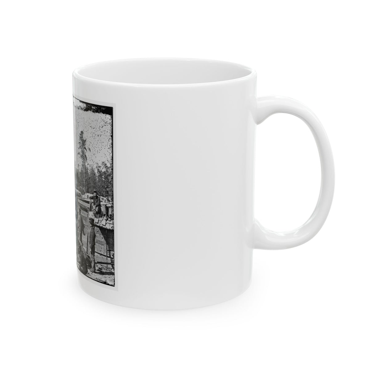 Atlanta, Georgia. Sherman's Men In Confederate Fort East Of Atlanta (U.S. Civil War) White Coffee Mug