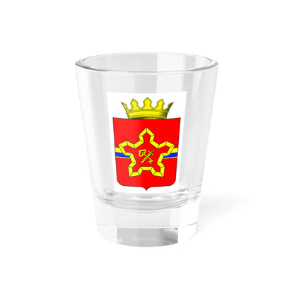 Coat of Arms of Gorodishchensky district with a crown 01 (Russia) (Coat of Arms) Shot Glass 1.5oz