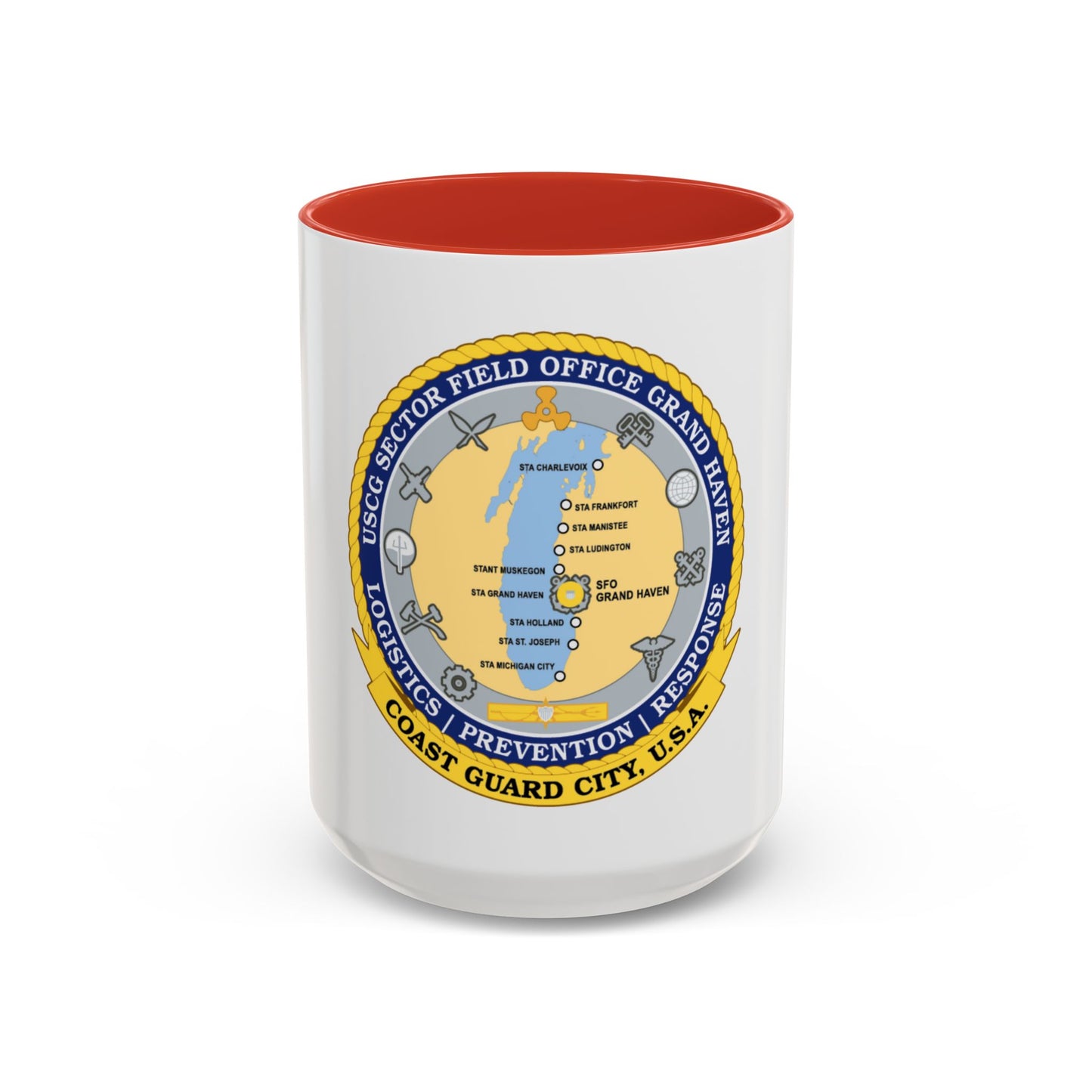 USCG Sector Field Office Grand Haven (U.S. Coast Guard) Accent Coffee Mug