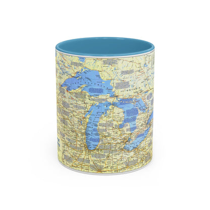 Canada - The Great Lakes 1 (1987) (Map) Accent Coffee Mug