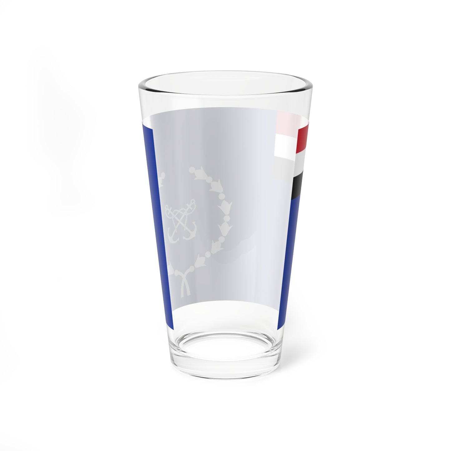 Flag of the Egyptian Navy Coat of arms variant (Egypt) Pint Glass 16oz
