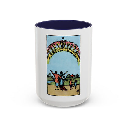 The 10 of Cups (Tarot Card) Accent Coffee Mug