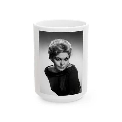 Kim Novak #271 (Vintage Female Icon) White Coffee Mug-15oz-Go Mug Yourself