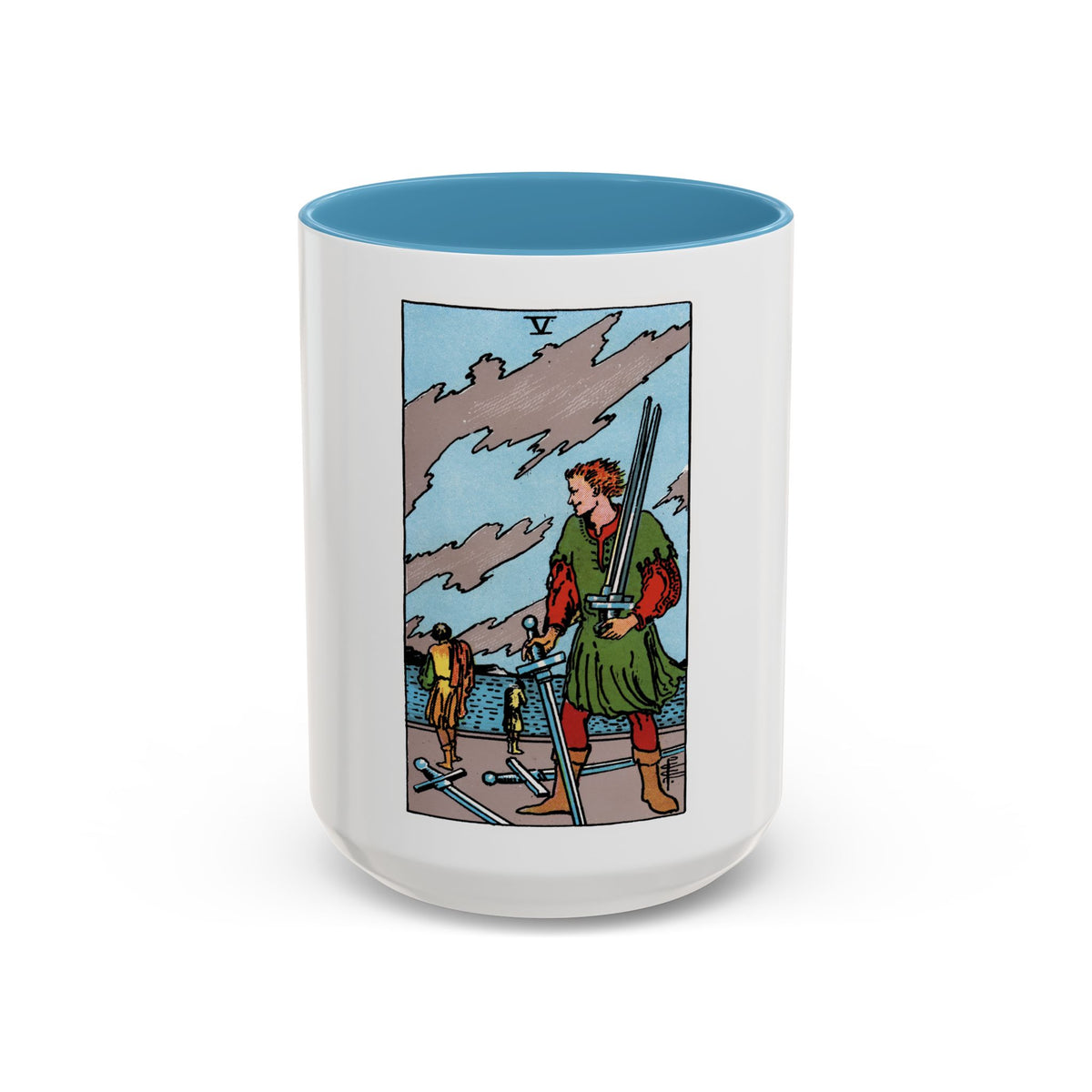 The 5 of Swords (Tarot Card) Accent Coffee Mug