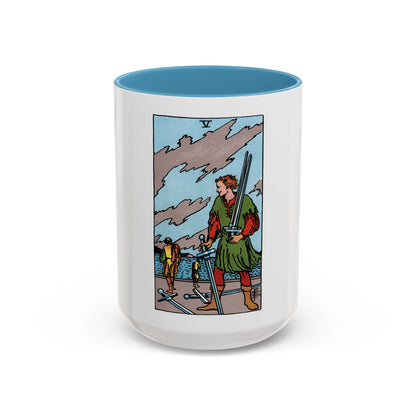 The 5 of Swords (Tarot Card) Accent Coffee Mug