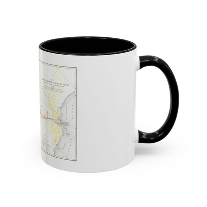Central America - Panama Canal (1905) (Map) Accent Coffee Mug