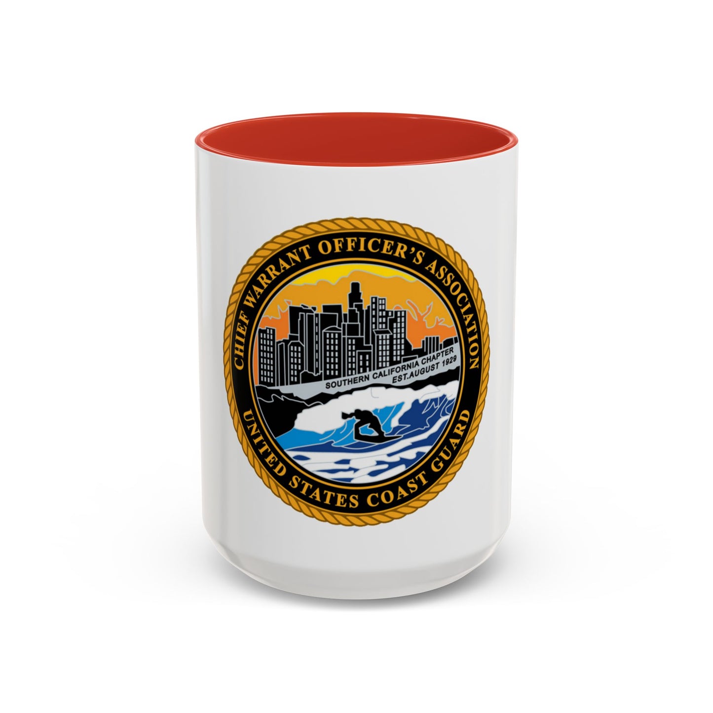 USCG CWO Assoc Surfer (U.S. Coast Guard) Accent Coffee Mug