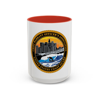 USCG CWO Assoc Surfer (U.S. Coast Guard) Accent Coffee Mug