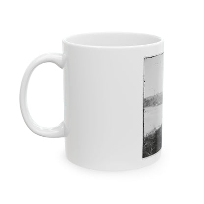 Point Of Rocks, Virginia (Vicinity). View Along River. Butler's Signal Tower In Distance (U.S. Civil War) White Coffee Mug