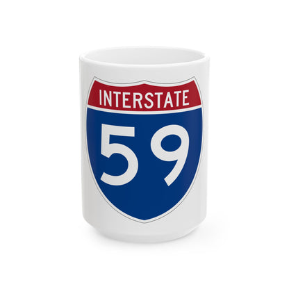 Interstate 59 (U.S. Highways) White Coffee Mug