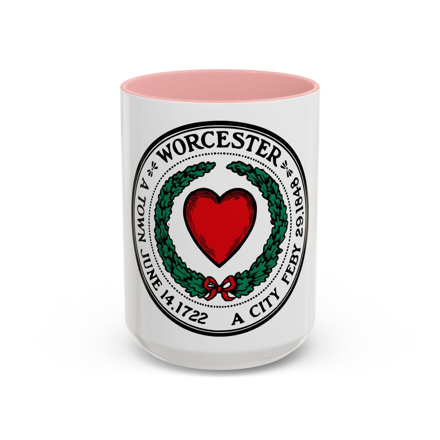 Seal of Worcester Massachusetts - Accent Coffee Mug