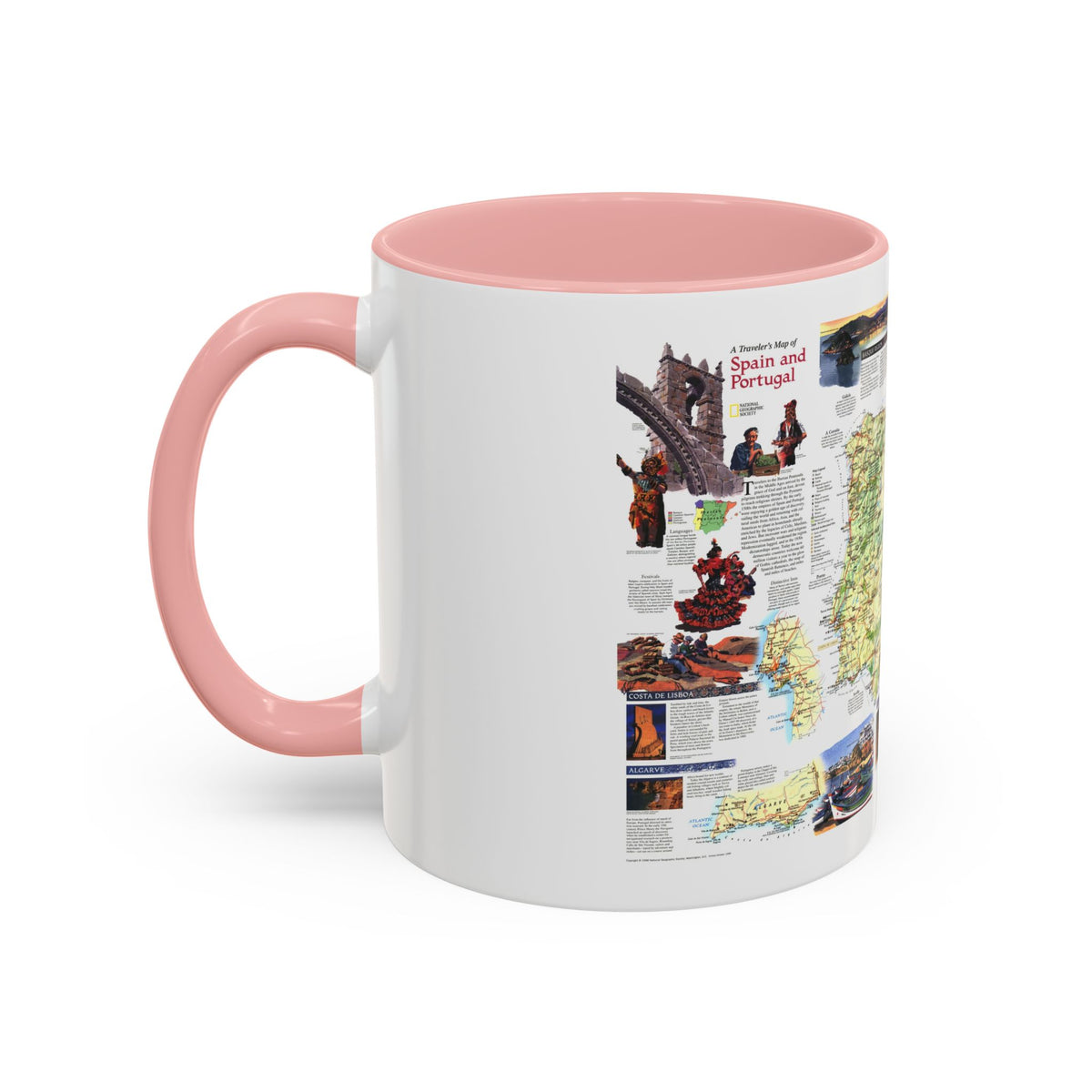 Spain and Portugal - A Traveller's Map (1998) (Map) Accent Coffee Mug