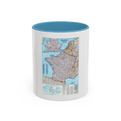 France (1989) (Map) Accent Coffee Mug