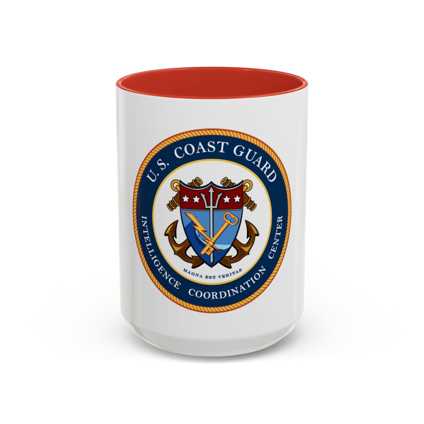 USCG Intelligence Coordination Center (U.S. Coast Guard) Accent Coffee Mug