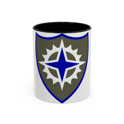 XVI Corps (U.S. Army) Accent Coffee Mug-11oz-Black-Go Mug Yourself