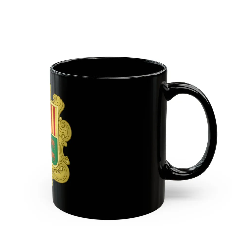 Coat of arms of Andorra (1949-1959) - Black Coffee Mug-Go Mug Yourself