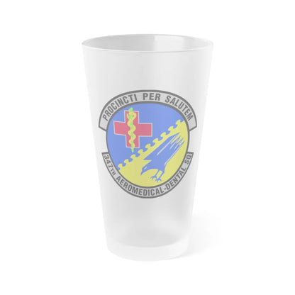 347th Aeromedical Dental Squadron (U.S. Air Force) Frosted Pint Glass 16oz-16oz-Frosted-Go Mug Yourself