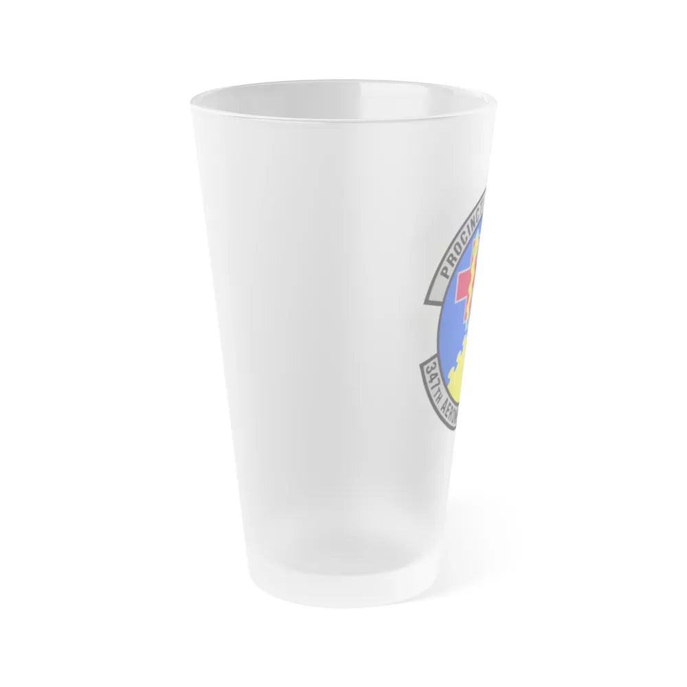 347th Aeromedical Dental Squadron (U.S. Air Force) Frosted Pint Glass 16oz-Go Mug Yourself