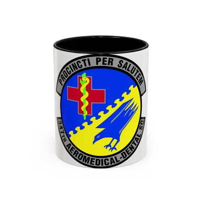 347th Aeromedical Dental Squadron (U.S. Air Force) Accent Coffee Mug 11oz Black - Go Mug Yourself