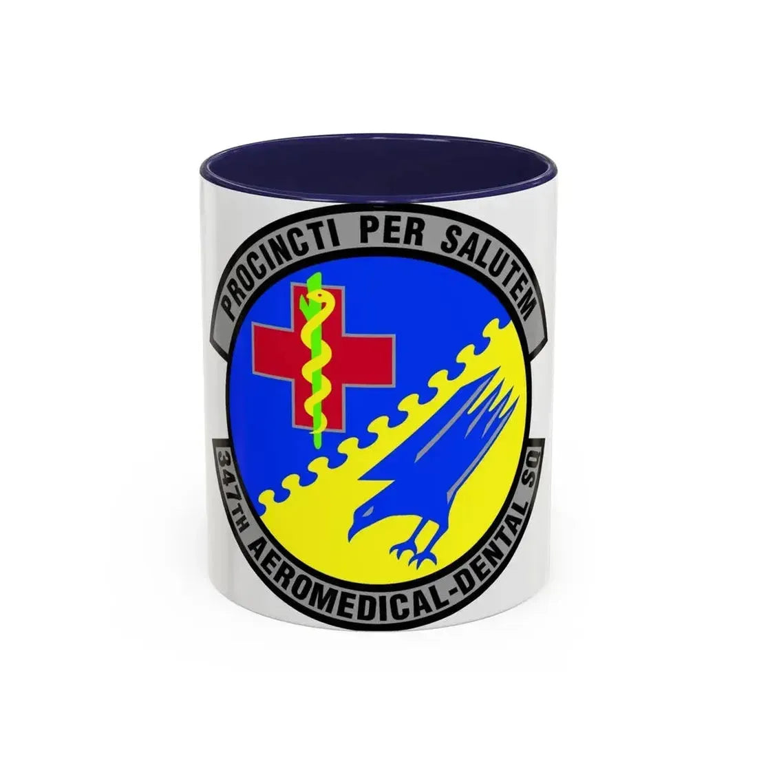 347th Aeromedical Dental Squadron (U.S. Air Force) Accent Coffee Mug 11oz Navy - Go Mug Yourself