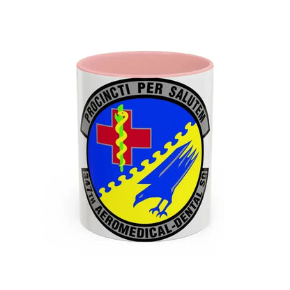 347th Aeromedical Dental Squadron (U.S. Air Force) Accent Coffee Mug 11oz Pink - Go Mug Yourself
