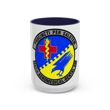 347th Aeromedical Dental Squadron (U.S. Air Force) Accent Coffee Mug 15oz Navy - Go Mug Yourself