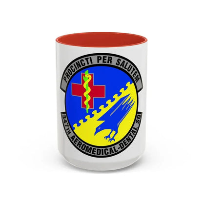 347th Aeromedical Dental Squadron (U.S. Air Force) Accent Coffee Mug 15oz Red - Go Mug Yourself