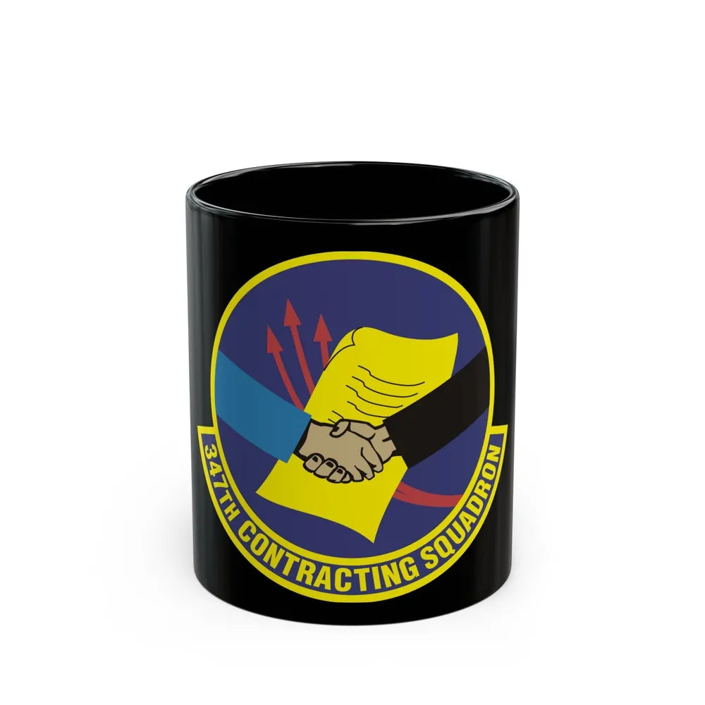 347th Contracting Squadron (U.S. Air Force) Black Coffee Mug-11oz-Go Mug Yourself