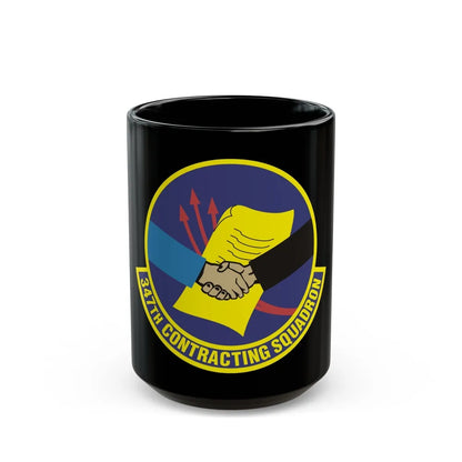 347th Contracting Squadron (U.S. Air Force) Black Coffee Mug-15oz-Go Mug Yourself