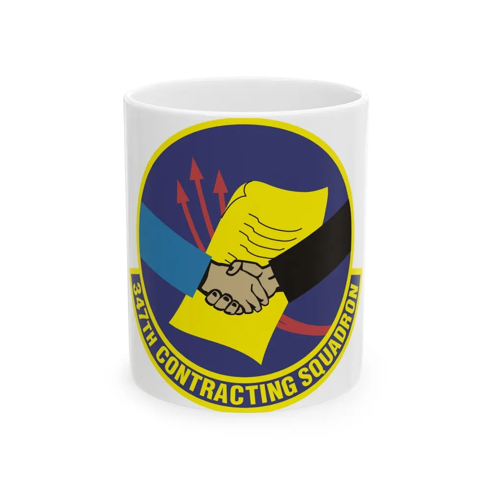 347th Contracting Squadron (U.S. Air Force) White Coffee Mug-11oz-Go Mug Yourself