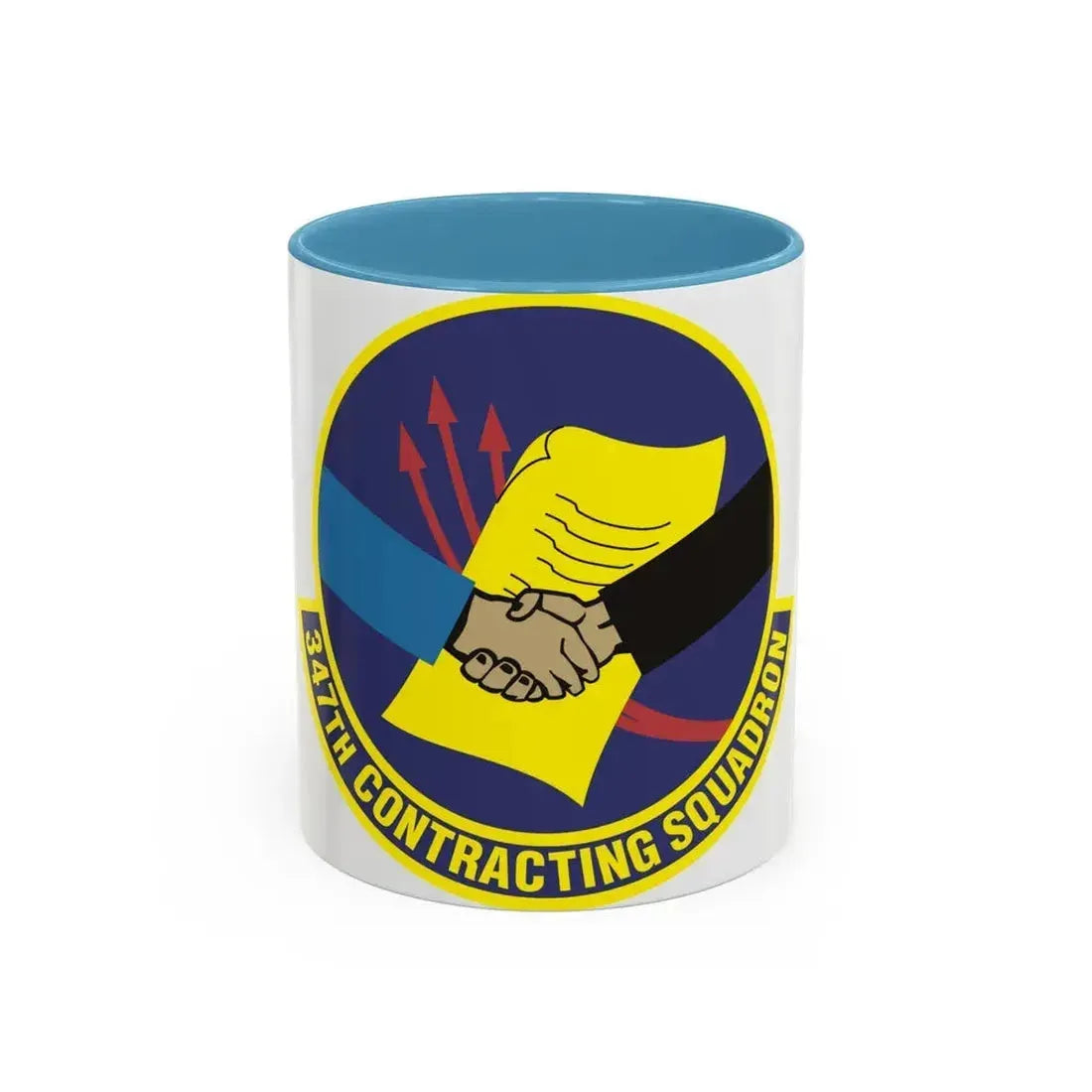347th Contracting Squadron (U.S. Air Force) Accent Coffee Mug 11oz Light Blue - Go Mug Yourself