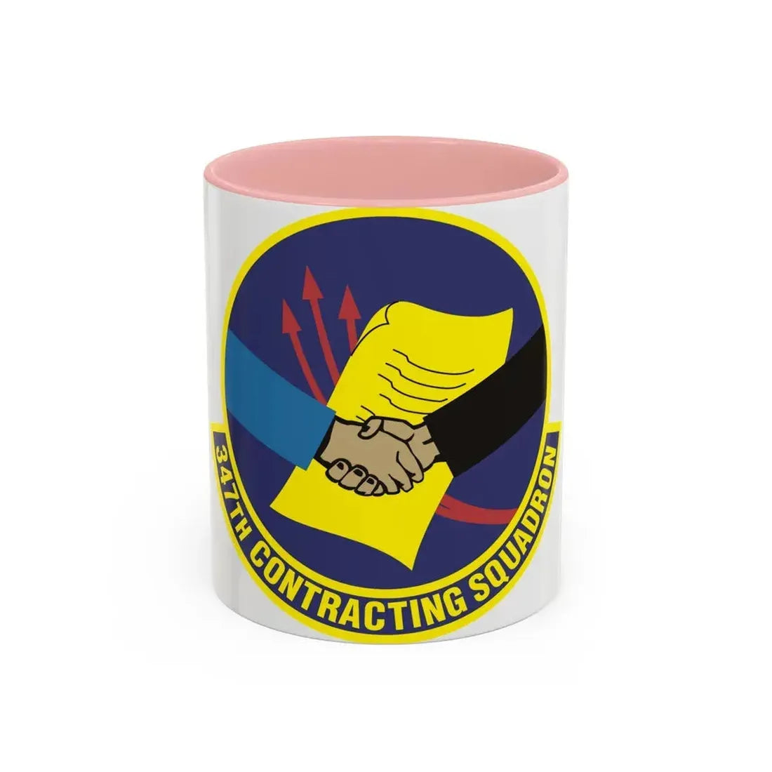 347th Contracting Squadron (U.S. Air Force) Accent Coffee Mug 11oz Pink - Go Mug Yourself