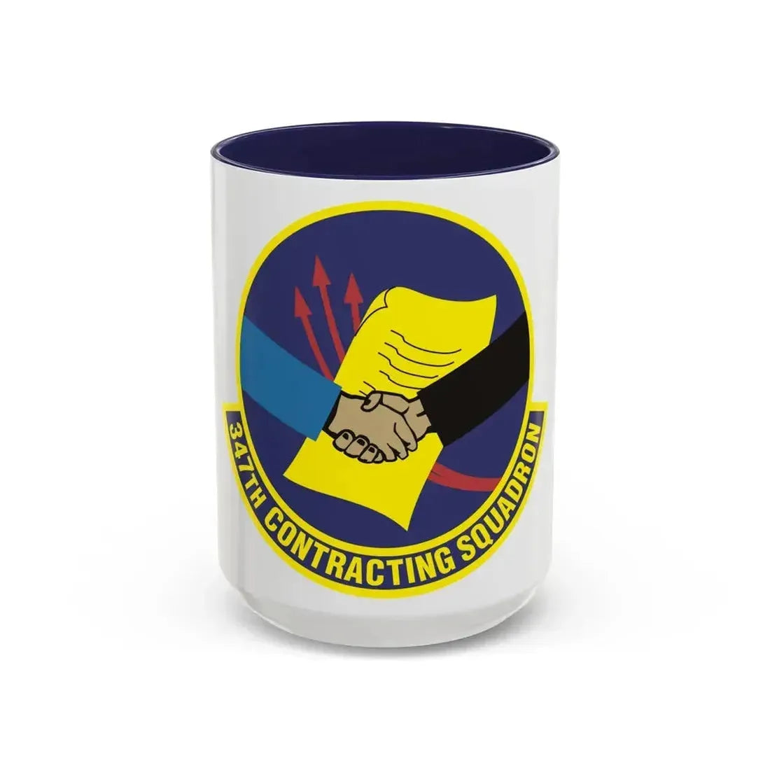 347th Contracting Squadron (U.S. Air Force) Accent Coffee Mug 15oz Navy - Go Mug Yourself