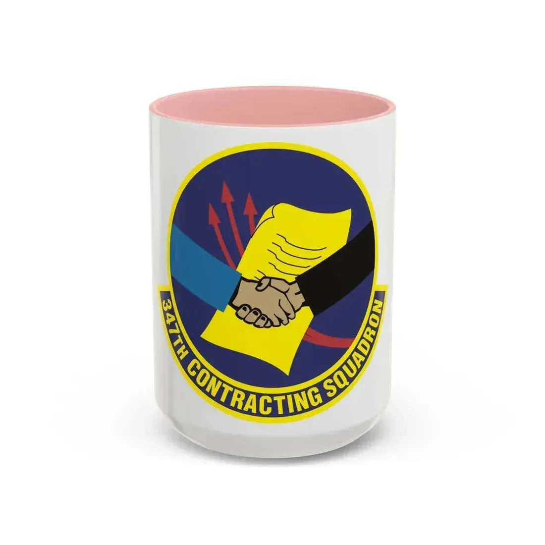 347th Contracting Squadron (U.S. Air Force) Accent Coffee Mug 15oz Pink - Go Mug Yourself