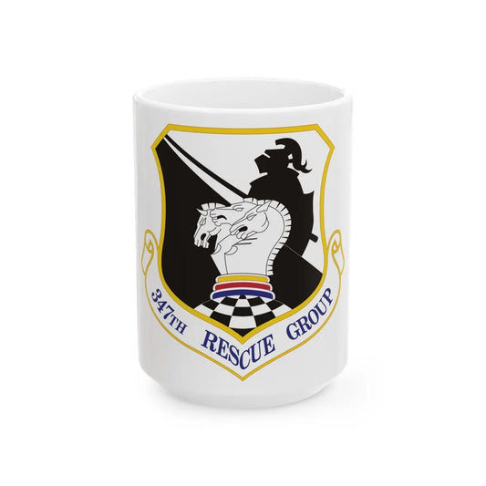 347th Rescue Group (U.S. Air Force) White Coffee Mug-15oz-Go Mug Yourself