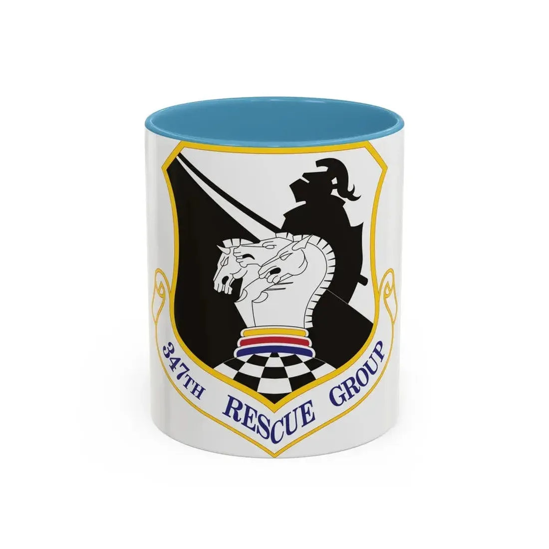 347th Rescue Group (U.S. Air Force) Accent Coffee Mug 11oz Light Blue - Go Mug Yourself