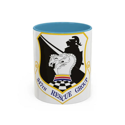 347th Rescue Group (U.S. Air Force) Accent Coffee Mug 11oz Light Blue - Go Mug Yourself