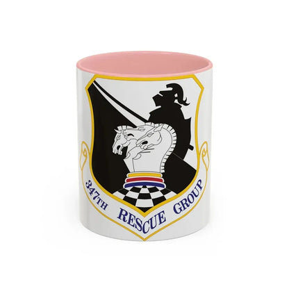 347th Rescue Group (U.S. Air Force) Accent Coffee Mug 11oz Pink - Go Mug Yourself