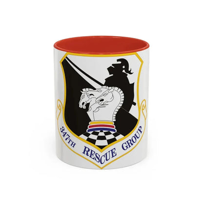 347th Rescue Group (U.S. Air Force) Accent Coffee Mug 11oz Red - Go Mug Yourself